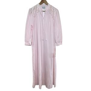 NWT Vtg Vanity Fair Made in USA Pink Size Medium Pullover Zip Up Fleece Robe